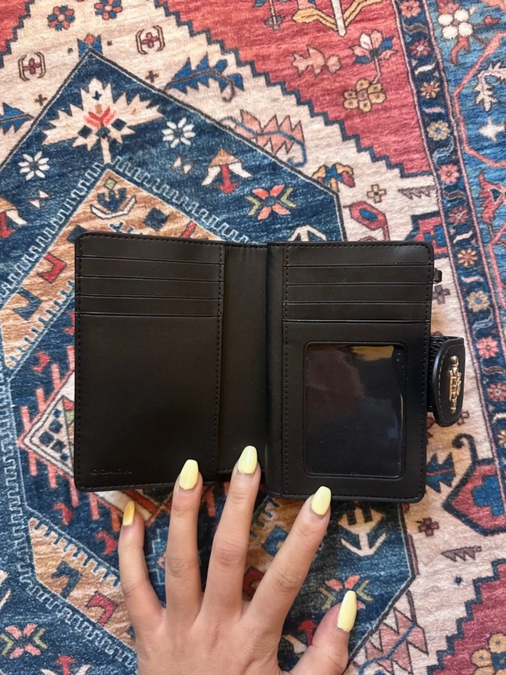 Coach Black Small Leather Wallet - Picture 3 of 4